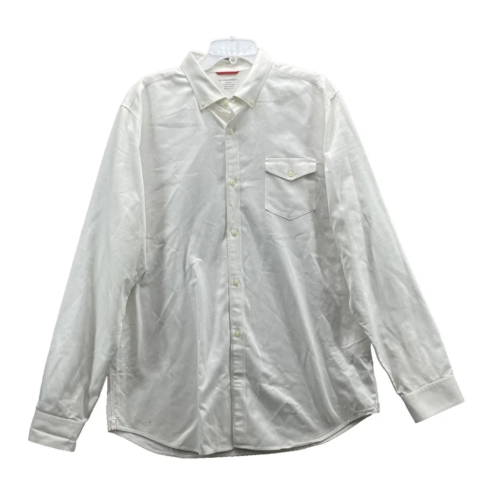 Banana Republic Dress Shirt Mens Slim XL Tall Business Career Formal Office Corp